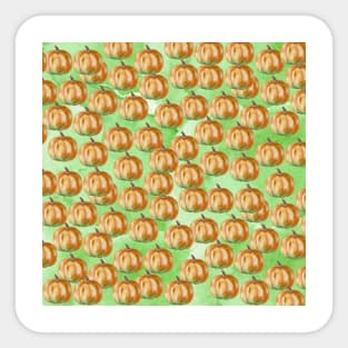 Autumn Harvest Watercolor Pumpkin Pattern Sticker